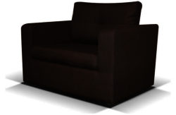 Max Fabric Chair Bed - Chocolate